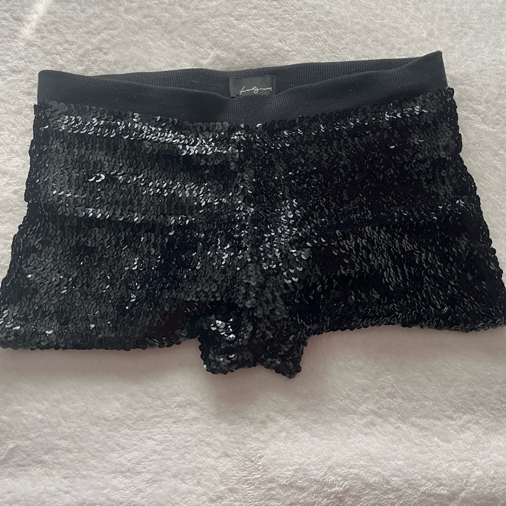 black sequined  Hot Shorts